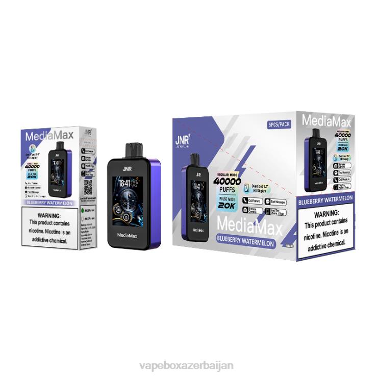 JNR MediaMax 40k puf Vape Azerbaijan -qaragilə qarpızı X028N12