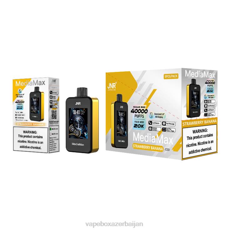 JNR MediaMax 40k puf e-juice Vape -çiyələk bananı X028N16